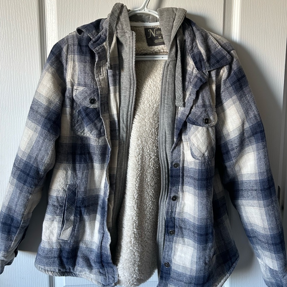Sherpa Flannel Hoodie